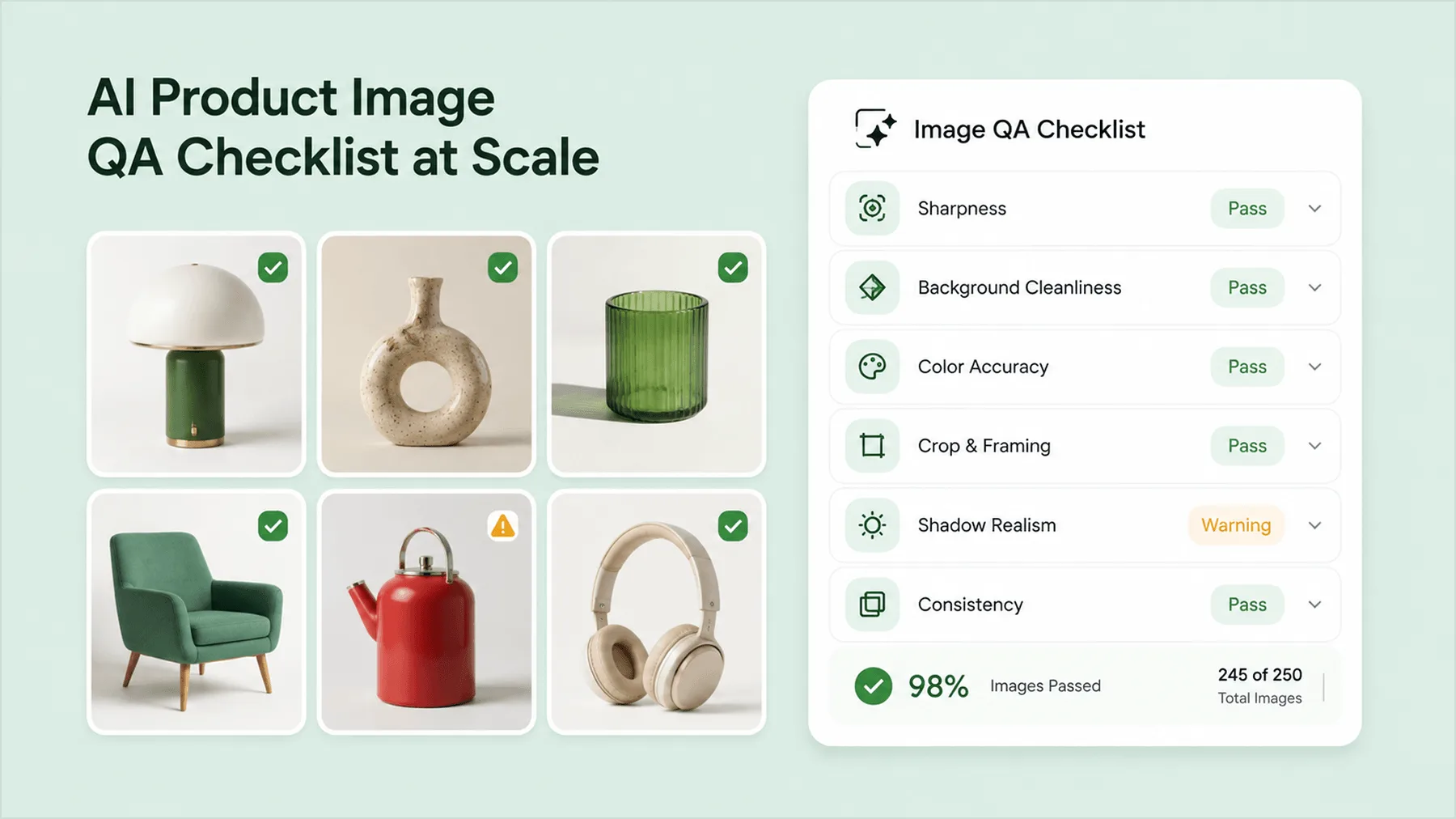 AI Product Image QA Checklist at Scale