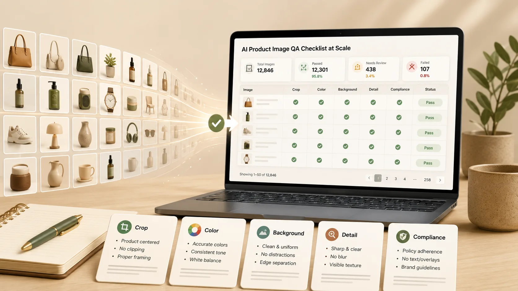 Before / After illustration for AI Product Image QA Checklist at Scale